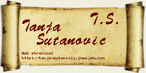 Tanja Šutanović vizit kartica